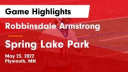 Robbinsdale Armstrong  vs Spring Lake Park  Game Highlights - May 23, 2022