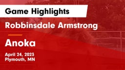 Robbinsdale Armstrong  vs Anoka  Game Highlights - April 24, 2023