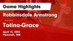Robbinsdale Armstrong  vs Totino-Grace  Game Highlights - April 15, 2024