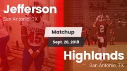Matchup: Jefferson High vs. Highlands  2018