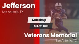 Matchup: Jefferson High vs. Veterans Memorial 2018