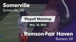 Matchup: Somerville High vs. Rumson-Fair Haven  2016
