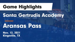 Santa Gertrudis Academy vs Aransas Pass Game Highlights - Nov. 12, 2021