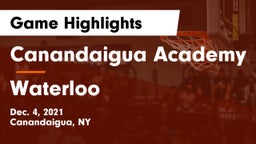 Canandaigua Academy  vs Waterloo  Game Highlights - Dec. 4, 2021