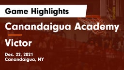 Canandaigua Academy  vs Victor  Game Highlights - Dec. 22, 2021