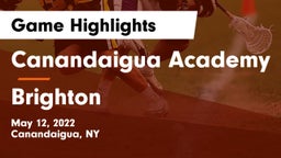 Canandaigua Academy  vs Brighton  Game Highlights - May 12, 2022