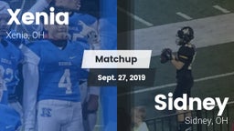 Matchup: Xenia  vs. Sidney  2019