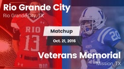 Matchup: Rio Grande City vs. Veterans Memorial  2016