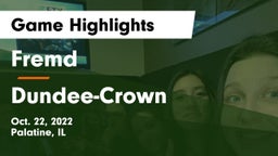 Fremd  vs Dundee-Crown  Game Highlights - Oct. 22, 2022