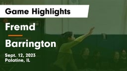 Fremd  vs Barrington  Game Highlights - Sept. 12, 2023