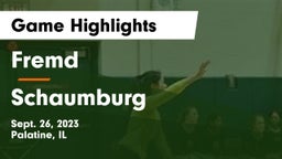 Fremd  vs Schaumburg  Game Highlights - Sept. 26, 2023