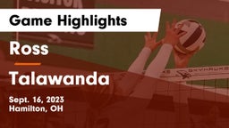 Ross  vs Talawanda  Game Highlights - Sept. 16, 2023