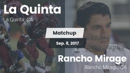 Matchup: La Quinta High vs. Rancho Mirage  2017