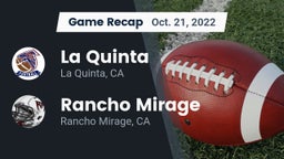 Recap: La Quinta  vs. Rancho Mirage  2022