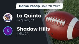 Recap: La Quinta  vs. Shadow Hills  2022