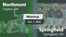 Matchup: Northmont High vs. Springfield  2016