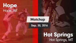 Matchup: Hope  vs. Hot Springs  2016