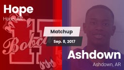 Matchup: Hope  vs. Ashdown  2017