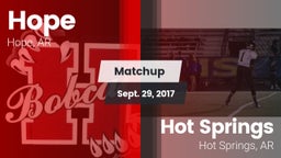 Matchup: Hope  vs. Hot Springs  2017