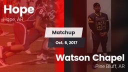 Matchup: Hope  vs. Watson Chapel  2017