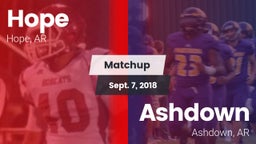 Matchup: Hope  vs. Ashdown  2018
