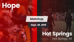 Matchup: Hope  vs. Hot Springs  2018