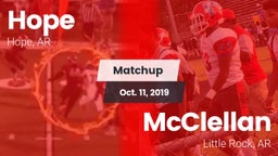 Matchup: Hope  vs. McClellan  2019