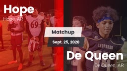 Matchup: Hope  vs. De Queen  2020