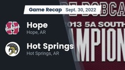 Recap: Hope  vs. Hot Springs  2022
