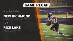 Recap: New Richmond  vs. Rice Lake  2016
