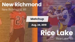 Matchup: New Richmond High vs. Rice Lake  2018