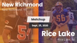 Matchup: New Richmond High vs. Rice Lake  2020