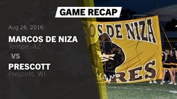 Recap: Marcos de Niza  vs. Prescott  2016