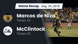 Recap: Marcos de Niza  vs. McClintock  2018