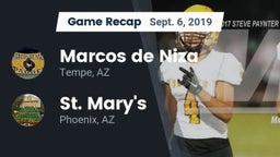 Recap: Marcos de Niza  vs. St. Mary's  2019