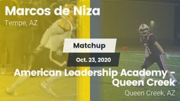 Matchup: Marcos de Niza High vs. American Leadership Academy - Queen Creek 2020