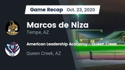 Recap: Marcos de Niza  vs. American Leadership Academy - Queen Creek 2020