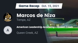 Recap: Marcos de Niza  vs. American Leadership Academy - Queen Creek 2021