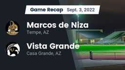 Recap: Marcos de Niza  vs. Vista Grande  2022