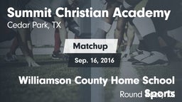 Matchup: Summit Christian vs. Williamson County Home School Sports 2016