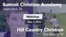 Matchup: Summit Christian vs. Hill Country Christian  2016
