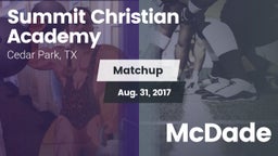 Matchup: Summit Christian vs. McDade 2017