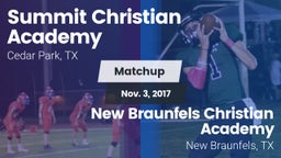 Matchup: Summit Christian vs. New Braunfels Christian Academy 2017