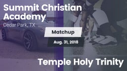 Matchup: Summit Christian vs. Temple Holy Trinity 2018