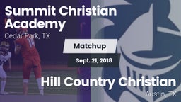 Matchup: Summit Christian vs. Hill Country Christian  2018