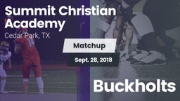 Matchup: Summit Christian vs. Buckholts 2018