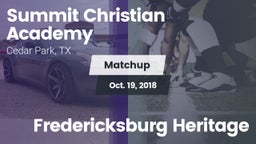 Matchup: Summit Christian vs. Fredericksburg Heritage 2018