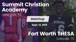 Matchup: Summit Christian vs. Fort Worth THESA 2019