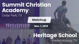 Matchup: Summit Christian vs. Heritage School 2019