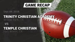 Recap: Trinity Christian Academy vs. Temple Christian  2016